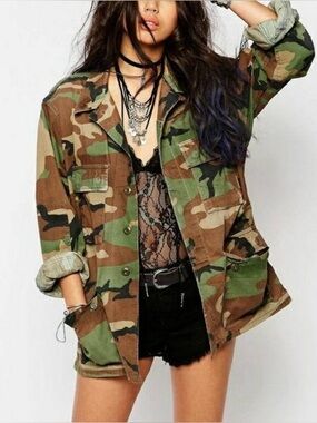 Vintage Camo Army Jacket